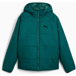 Kurtka z kapturem chłopięca Puma REVERSIBLE PUFFER zielona
