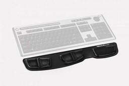 Podkładka żelowa przed klawiaturę Fellowes Health-V Crystal CZARNA