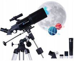 Teleskop Astronomiczny Luneta Opticon StarRider 80F400EQ-A akcesoria