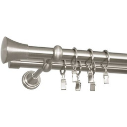 Karnisz podwójny 19/19 mm Tazza 200 cm srebrny