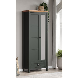 Szafa z lustrem zielona / dąb mat 77