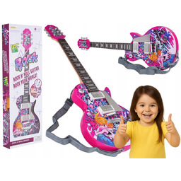 Zestaw Gitara + Mikrofon Różowy