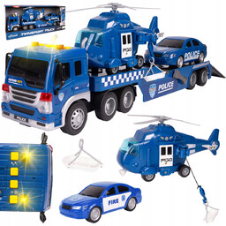 Auto TIR Ciężarówka LAWETA Policja POLICE Dzieci HELIKOPTER