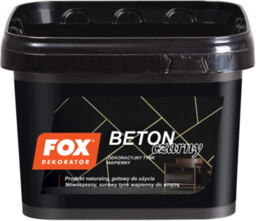 Tynk dekoracyjny BETON CZARNY 14 kg FOX