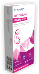 Test ciążowy hCG płytkowy, 1 sztuka /Diather/