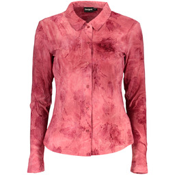 DAMSKA KOSZULA Z DŁUGIM RĘKAWEM DESIGUAL, CZERWONA