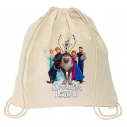 PLECAK WOREK BAWENIANY BEŻOWY KRAINA LODU WZORY