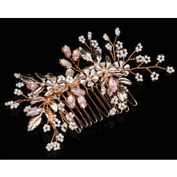 OZDOBA DO WŁOSÓW rose gold ŚLUBNA grzebyk ŚLUB