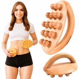 Szczotka do masażu relaksacyjnego ciała masażer drewniany antycellulitowy