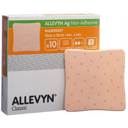 Allevyn Ag Non-Adhesive opatrunek ze srebrem 15x15cm 1