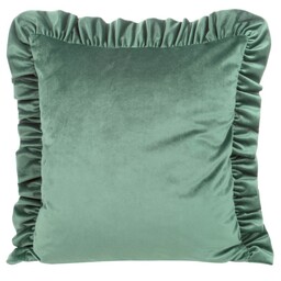 Eurofirany Poszewka dekoracyjna 45x45 Velvet 25 miętowa falbana
