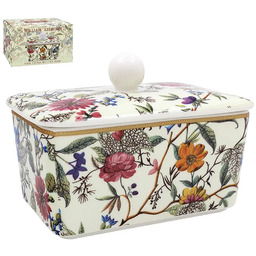 MASELNICA PORCELANOWA z POKRYWKĄ Ornamenty Williama Kilburna