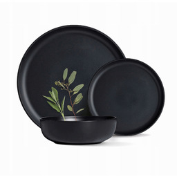 Zestaw Obiadowy Z Kamionki Mg Home Artena Black