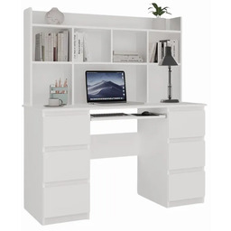 Edinos Białe duże biurko z nadstawką E3-R28