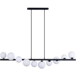 Lampa wisząca metalowa czarno-biała 10-punktowa AZ4404 z serii