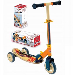 Smoby Hulajnoga Trójkołowa Cars Auta Drewniana