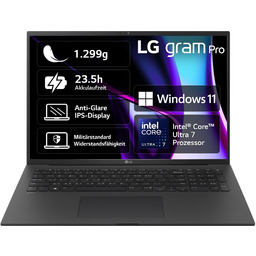 LG gram Pro notebook o przekątnej ekranu 17"