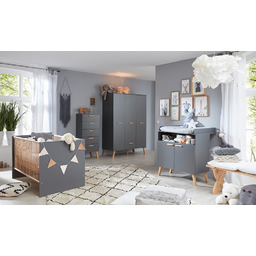 Łóżeczko dziecięce Dreamland 140 x 70 cm, szary