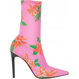 Pinko Botki Na Szpilce Różowe W Kwiaty 40