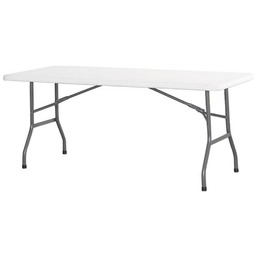 Stół cateringowy składany biały 180x74cm do 150kg Hendi