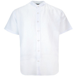 Koszula Casualowa, Biała ze Stójką, Jednokolorowa, Męska VIP