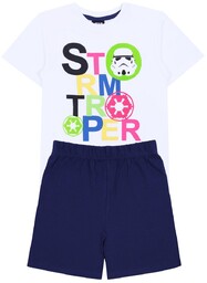 Biało-granatowa, dwuczęściowa chłopięca piżama STAR WARS 10 lat