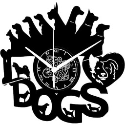 Winylowy zegar ścienny vintage ręcznie robiony wzór płyty