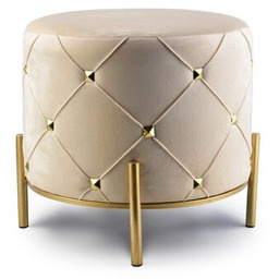 Pufa TULLY beżowy 40 x 46 cm