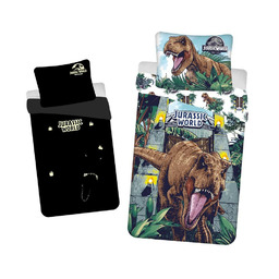 Jerry Fabrics Pościel świecąca w ciemności 140x200 Dinozaur