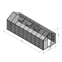 Emaga Szklarnia Sanus L-15 wymiar 2,2x6,4m H=2,15m 14,1m2