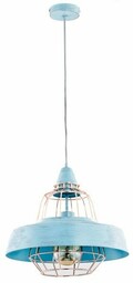 Nowoczesna lampa TAMARIS niebieska śr. 40cm
