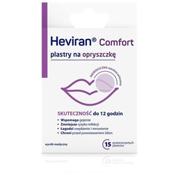 Heviran Comfort Plastry na opryszczkę, 15 sztuk