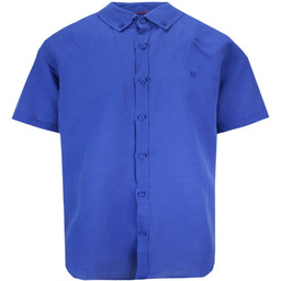 Koszula Casualowa, Chabrowa na Guziki, Jednokolorowa, Męska VIP