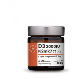AURA HERBALS Witamina D3 2000IU + K2MK7 +