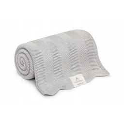Bambusowy Kocyk Szary Light Grey 80X100 Jodełka My