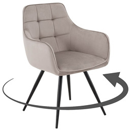 Krzesło obrotowe SC-003 welur ciemny beż #7