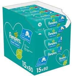 Pampers Chusteczki nawilżane Fresh Clean, 15 x 80szt.