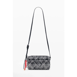 Portmonetka listonoszka denim w zygzak