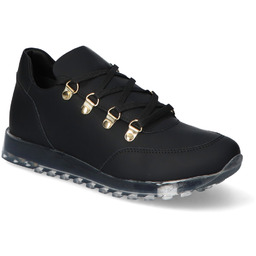Czarne Sneakersy Kampa Damskie nubuk KAMPA N496 525