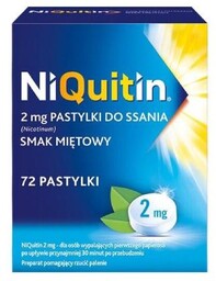 NIQUITIN Pastylki 2 mg - 72 sztuki