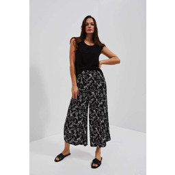 Spodnie z nadrukiem kwiatów-XS