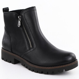Skórzane botki damskie workery czarne Rieker 78556-00
