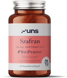 SZAFRAN + BIOPERINE Suplementy diety, 60 vege kaps.