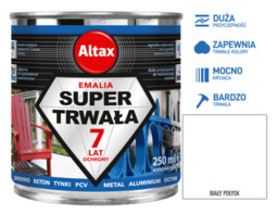 Altax Super Trwała Emalia 250ml Biały Połysk