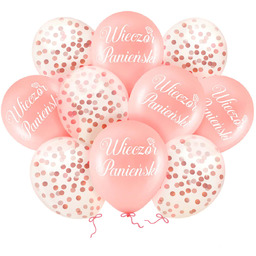 Zestaw balonów na wieczór panieński różowe złoto -