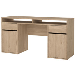 Biurko z szufladami, drzwiami jackson hickory 149 cm