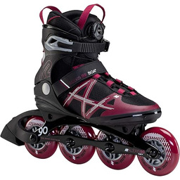 K2 Skate Damskie łyżworolki ALEXIS 90 BOA, czarne_burgundowe,