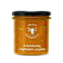 Pasieki Rodziny Sadowskich Miód z kurkumą i pieprzem