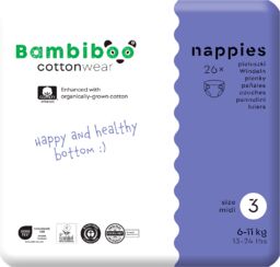 Bambiboo Cottonwear rozmiar 3, 6-11 kg, pieluszki dziecięce