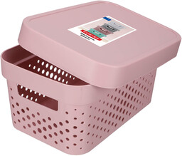 Ażurowy pojemnik z pokrywką Infinity Curver 4.5L, różowy